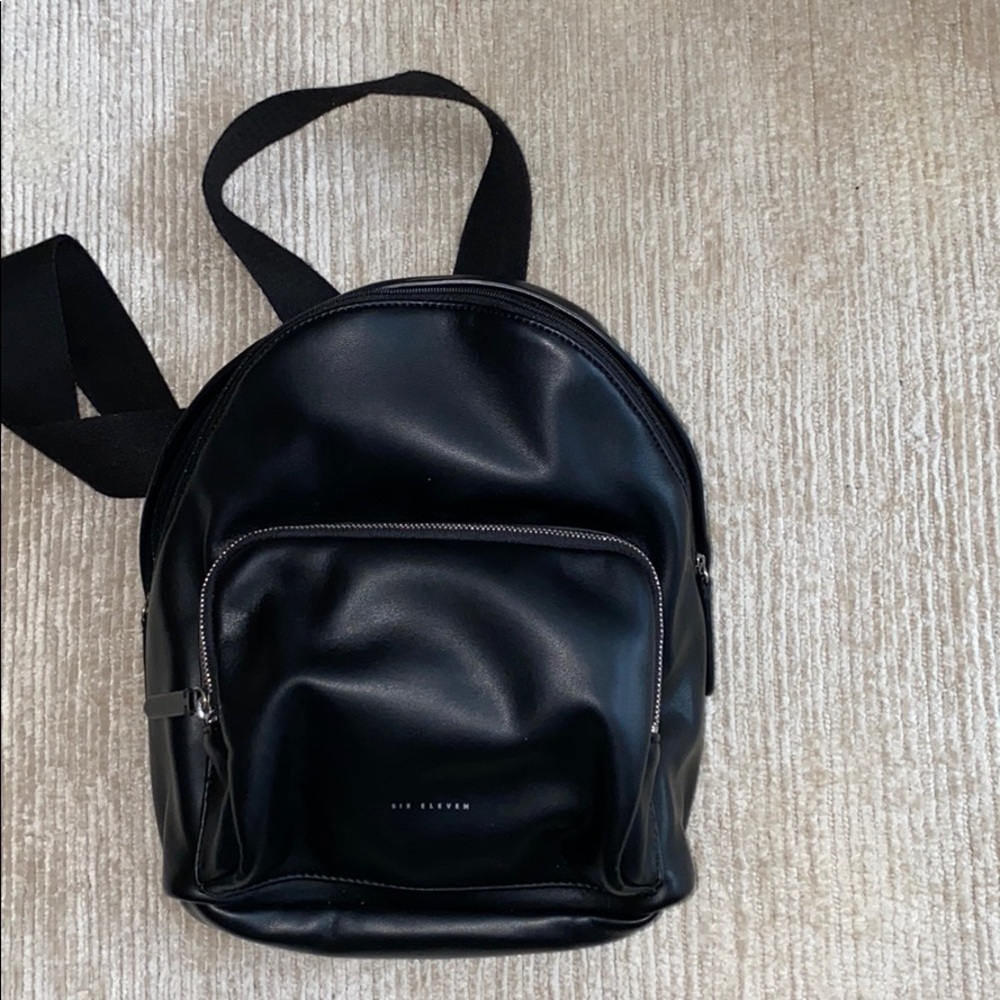 Vegan Leather Mini Backpack